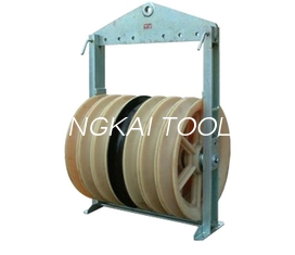 Six Bundled Conductor Lines Transmission Tools And Equipment Seven Wheel Nylon Conductor Pulley