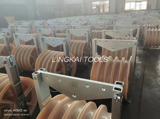 508 X 75 Mm Drie de Lijnmc van de Schoventransmissie Nylon Leider Stringing Pilot Block