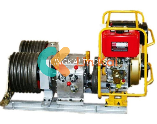 9 kW 6 versnellingsbak Dubbele capstan winch 5 ton toren erectie gereedschappen