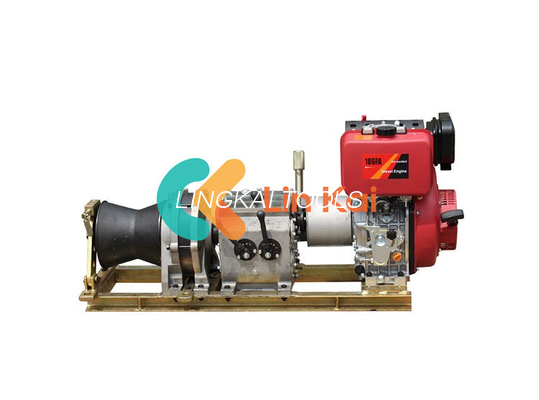 Precision 3 ton Diesel motor aangedreven lier biedt 12 RPM rotatiesnelheid
