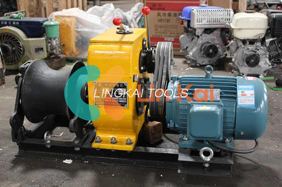Afneembare trommelgordel aangedreven kabelwinch trekker 3KW/4KW met vier versnellingen