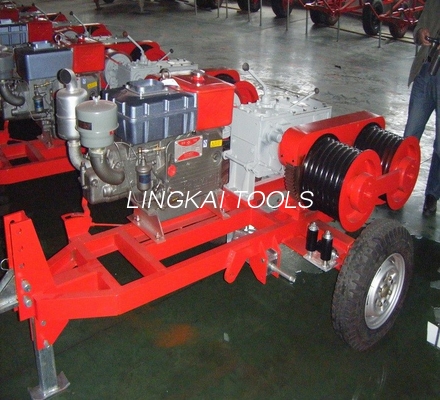 Honda-Motor de Krukkabel die van de 5 Ton Dubbele Kaapstander Machine voor Machtsbouw trekt