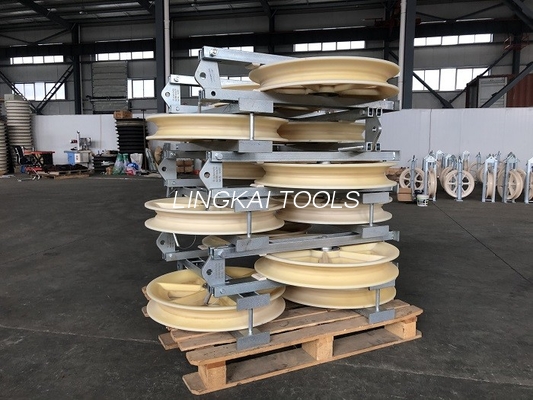 Blok van drie 660mm Schoven het Proefwire rope pulley