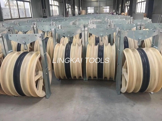 Aangepaste van de het Blok Nylon Katrolschijf van de Kabelkatrol Katrol 1-3 Katrolschijf 1160 Mm-Diameter