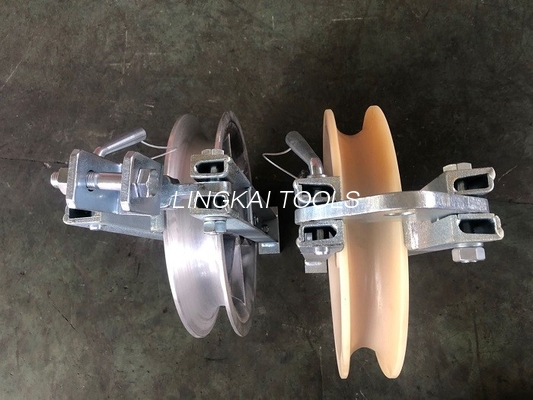 Van de de Kabelrol van de katrolschijfhaak van de het Wielkatrol van de het Aluminiumlegering het Nylon Enige Vastbindende Blok
